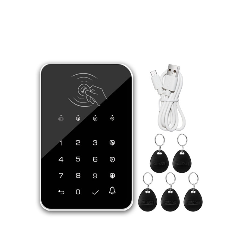 2022. 433MHz Wireless Keyboard Touch Pad Doorbell Button For G50 / G30 / PG103 / W2B WiFi GSM Alarm RFID Card Rechargeable